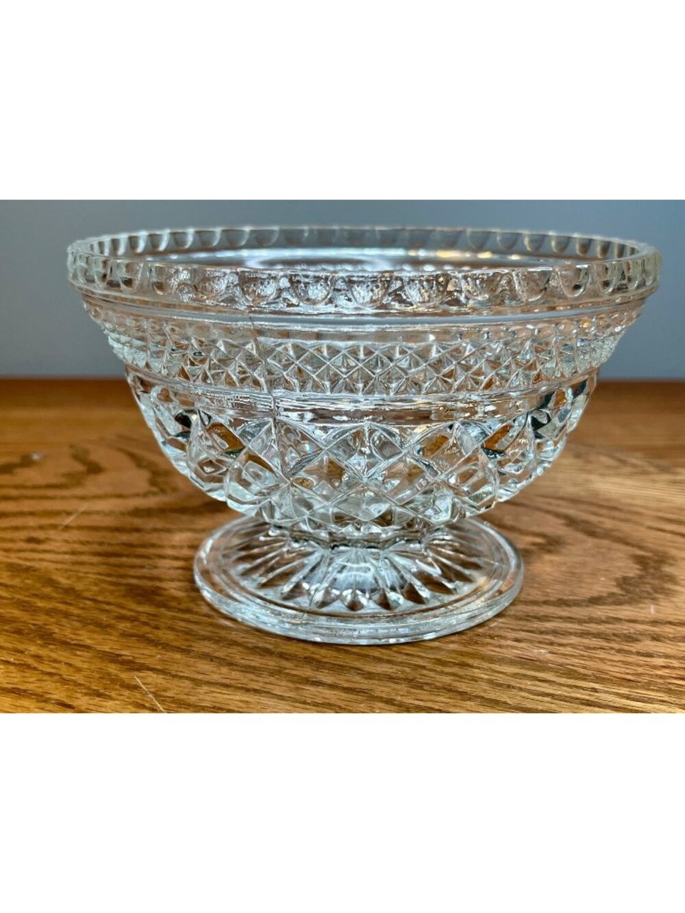 Vintage Anchor Hocking Wexford Candy Dish: Mid Century Pedestal Bowl
